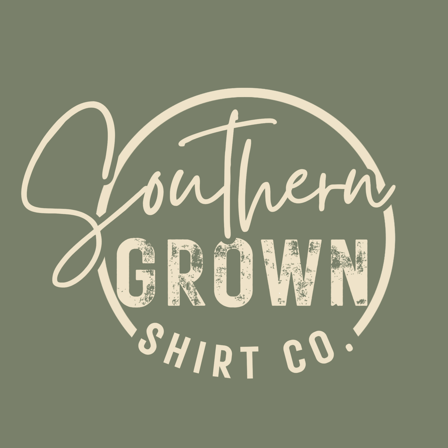 Southern Grown Shirt Co Logo on Sage
