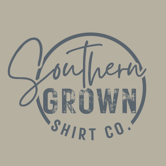 Southern Grown Shirt Company Logo on Sandstone