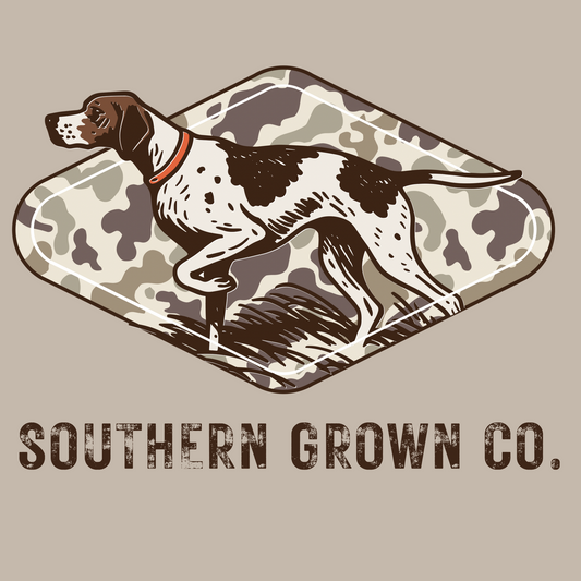 Kids Dog’ll Hunt Tee in Sand full back design
