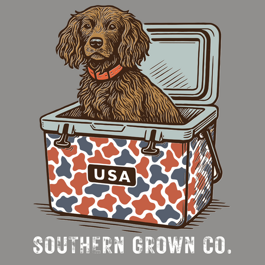 Patriotic Cooler Dog Full Back Design
