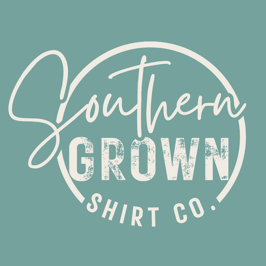 Southern Grown Shirt Co. left chest logo on emerald green