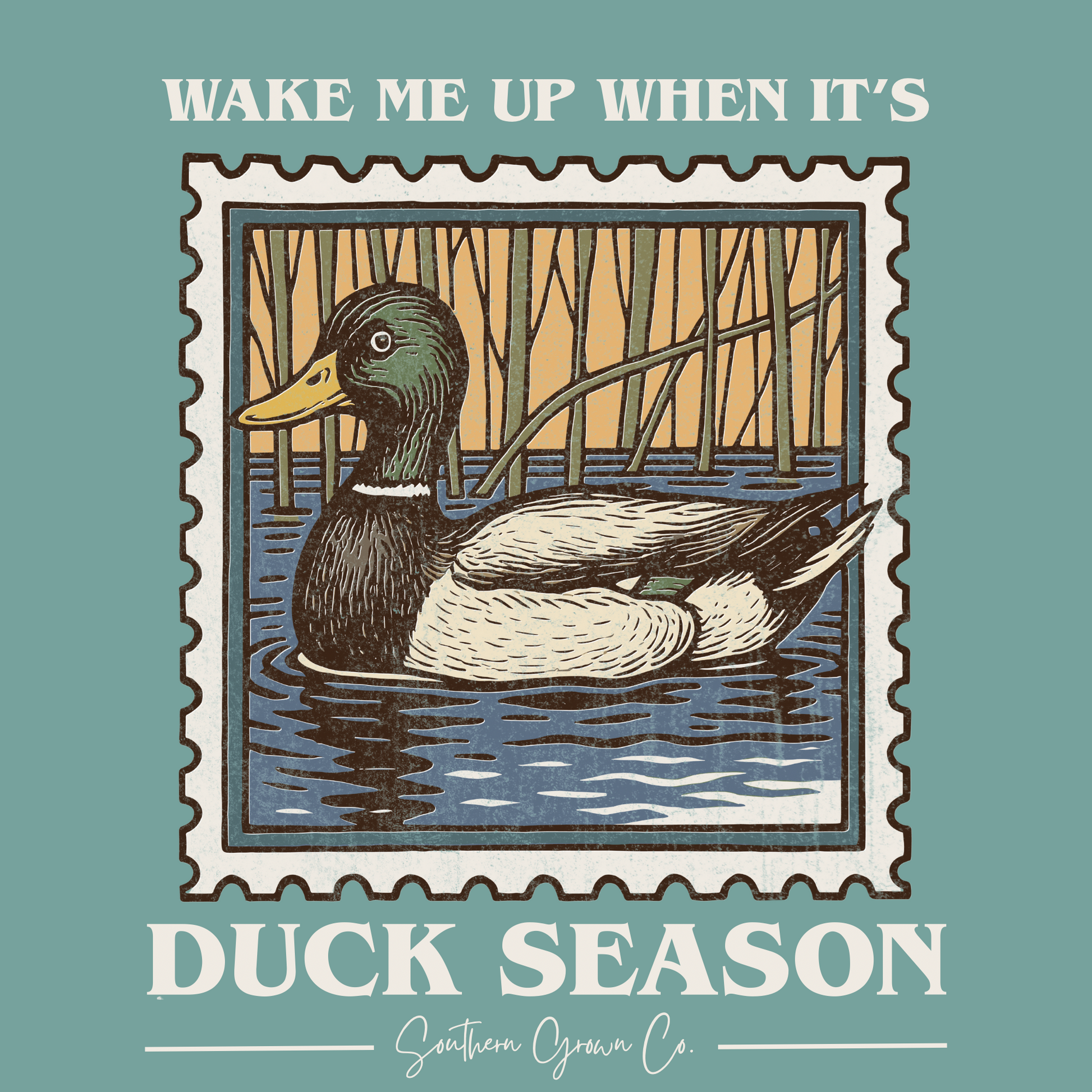 Wake Me Up When It’s Duck Season full back design